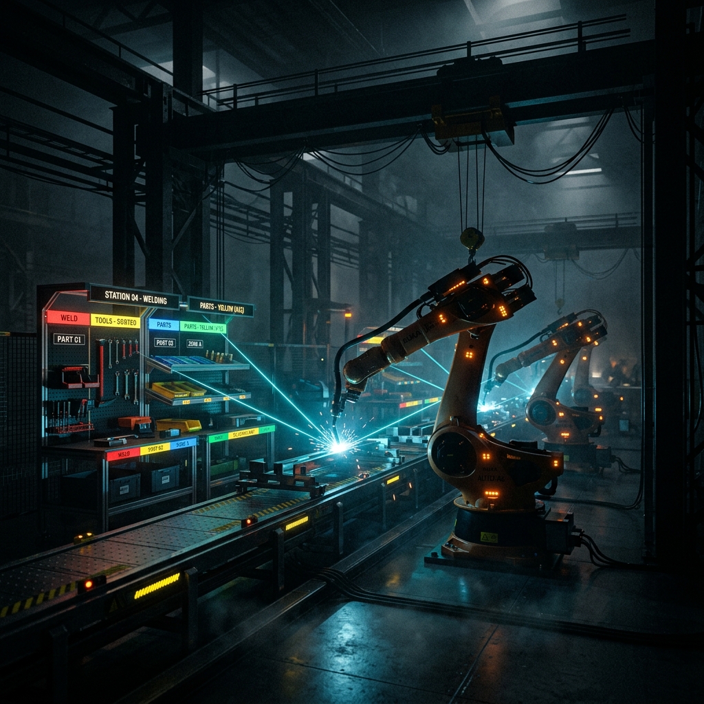 5S Methodology and Dark Factories (Lights-Out Manufacturing): Synthesis of Discipline and Total Automation